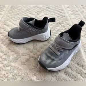 Gray Kids Shoes with Velcro Strap